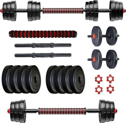 🏋️ Adjustable Dumbbell & Barbell Weight Set